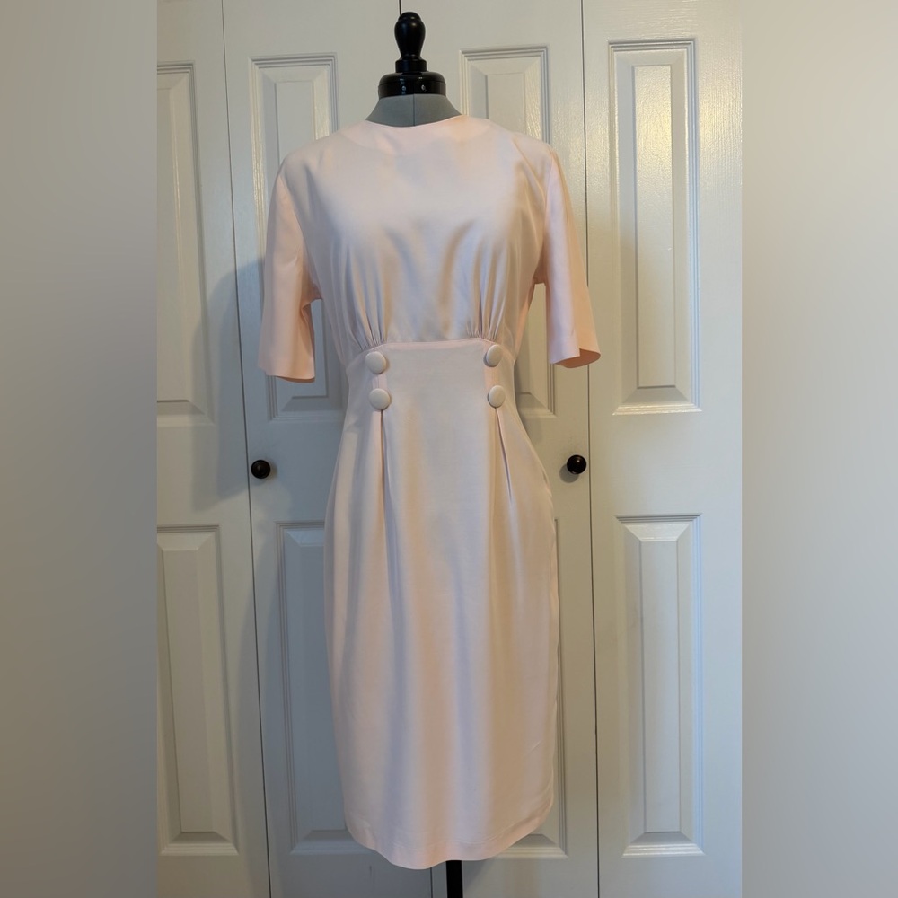 Hearts Vintage Pink Buttoned Dress